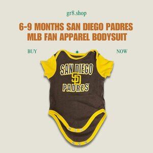 San Diego Padres MLB Baby Bodysuit 12M Brown/Yellow Genuine Merchandise